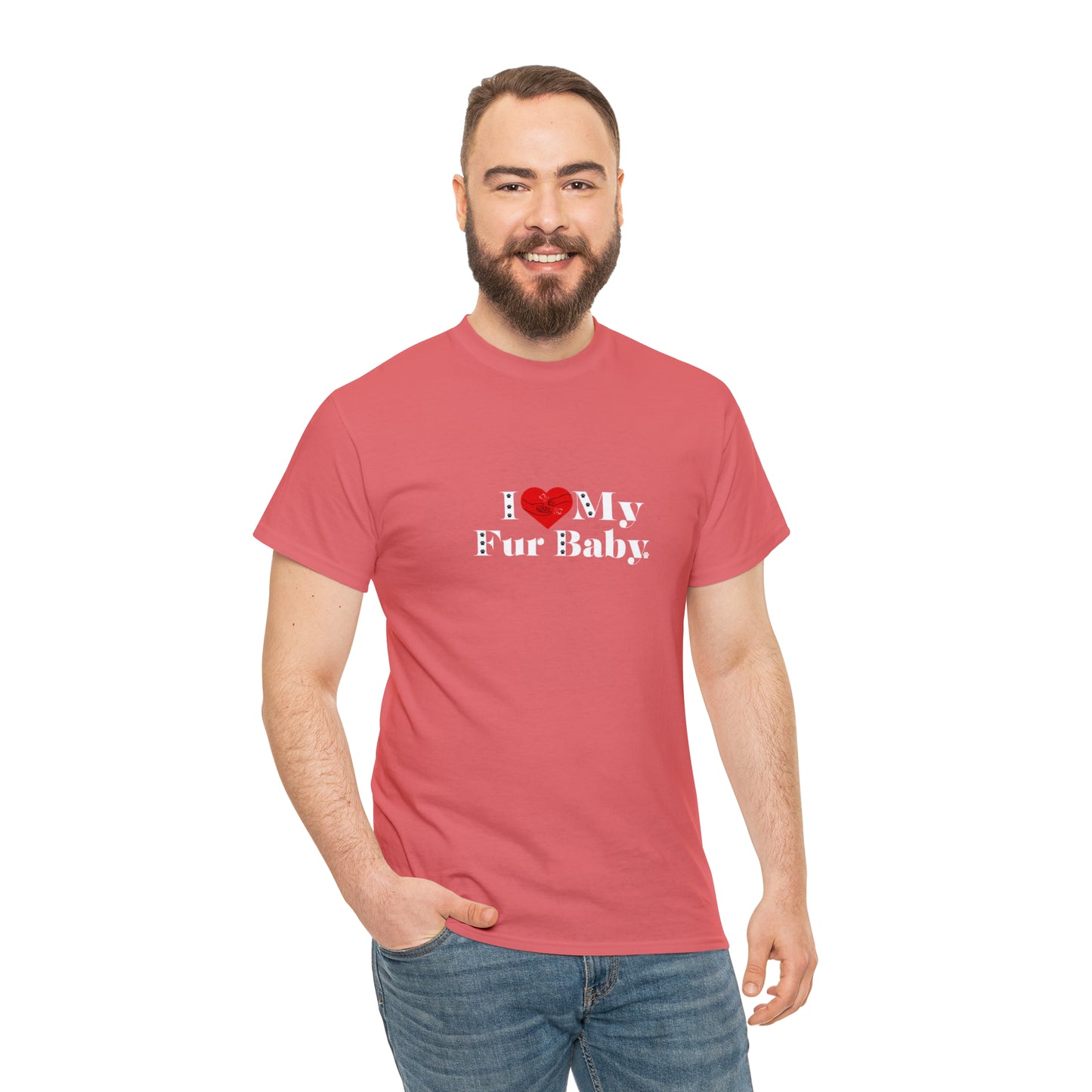 Men's (I Love My Fur Baby) Cotton Tee