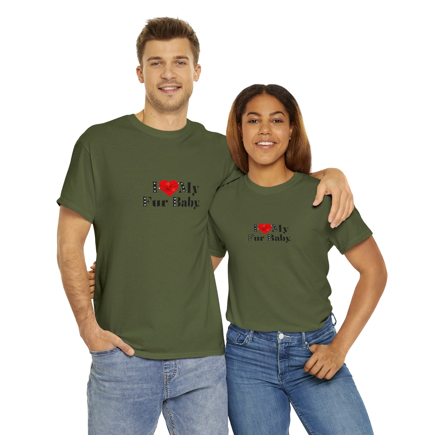 Men's (I Love My Fur Baby) Cotton Tee