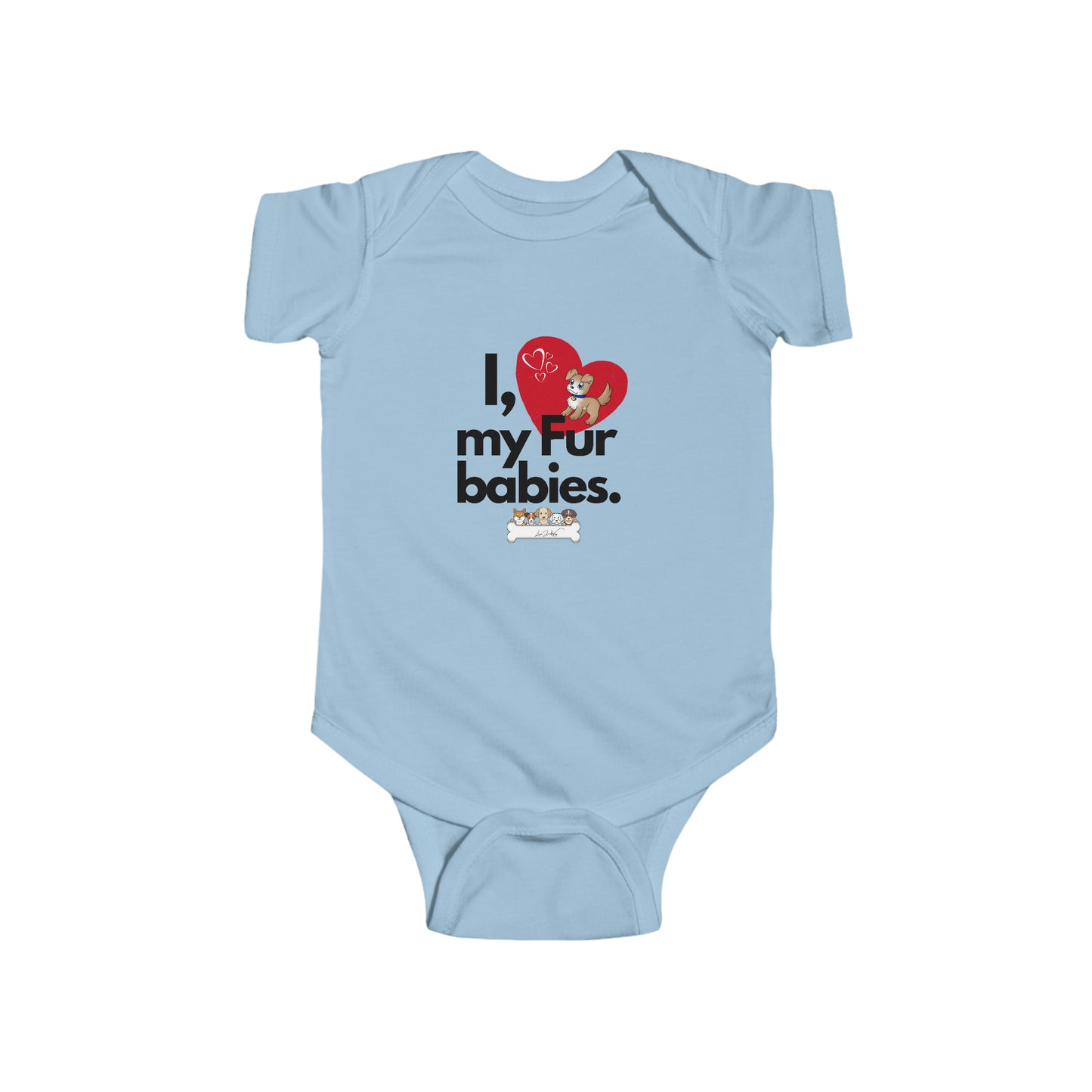 Infant (I Love My Fur Babies) Jersey Bodysuit