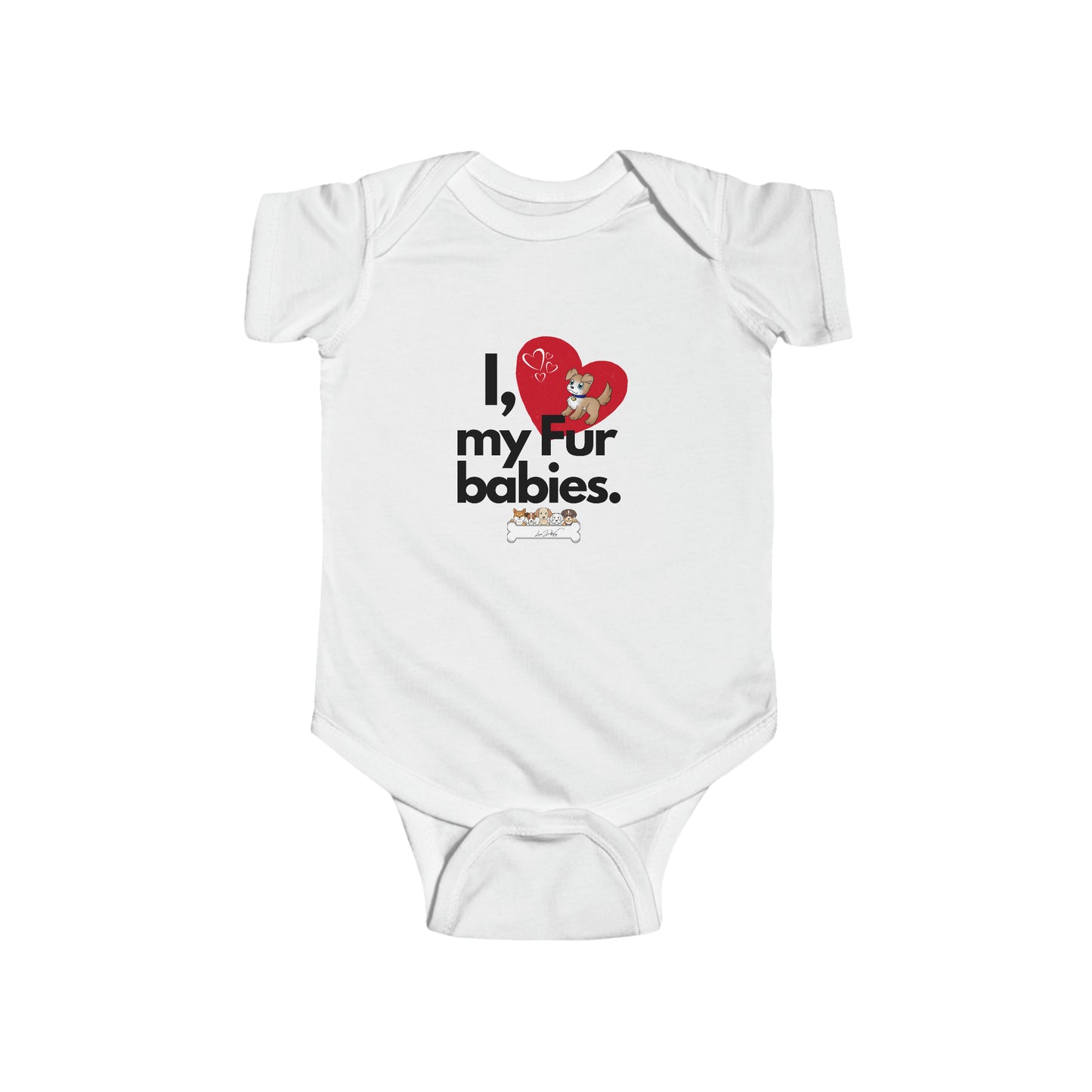 Infant (I Love My Fur Babies) Jersey Bodysuit