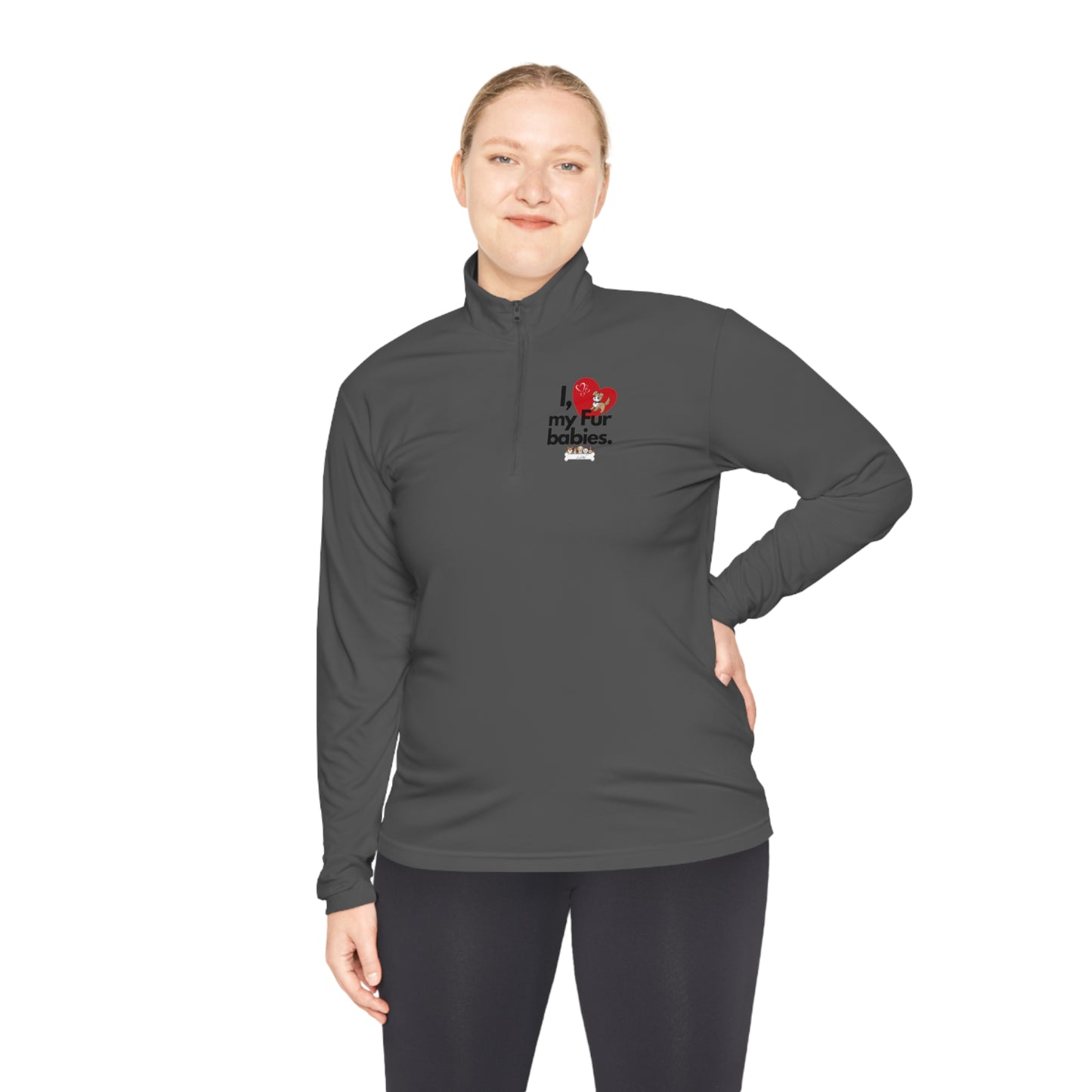 Men's (I Love My Fur Baby) Quarter-Zip Pullover