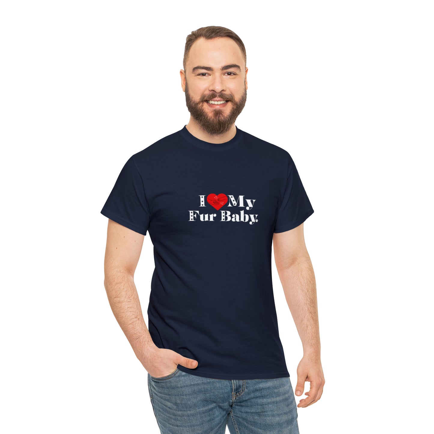 Men's (I Love My Fur Baby) Cotton Tee