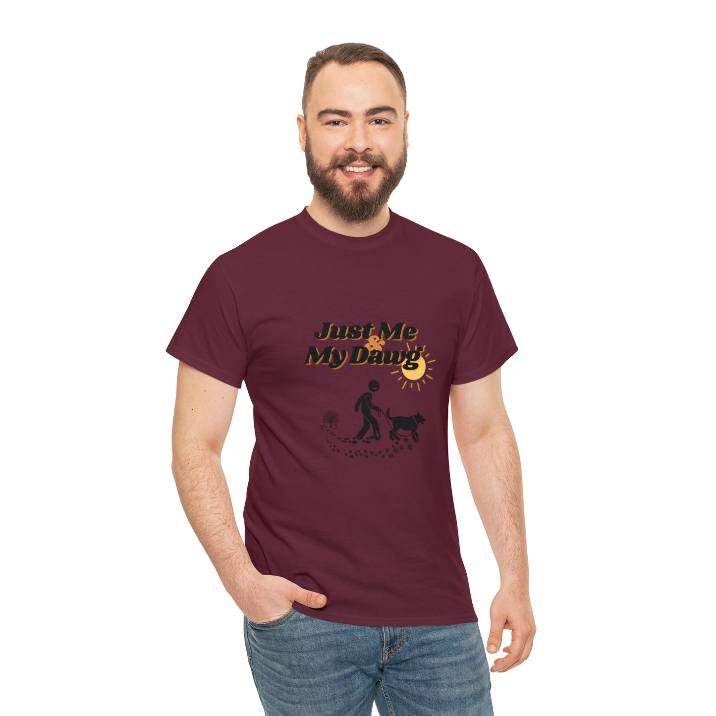 Men's (Just Me & My Dawg) Heavy Cotton Tee