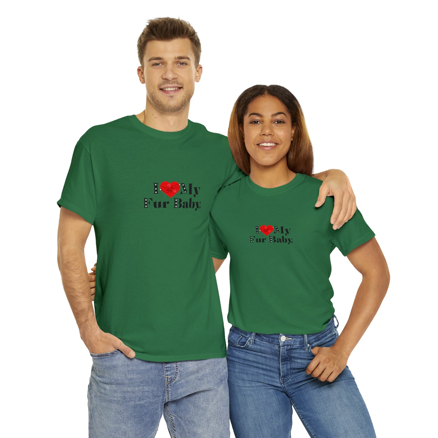 Men's (I Love My Fur Baby) Cotton Tee