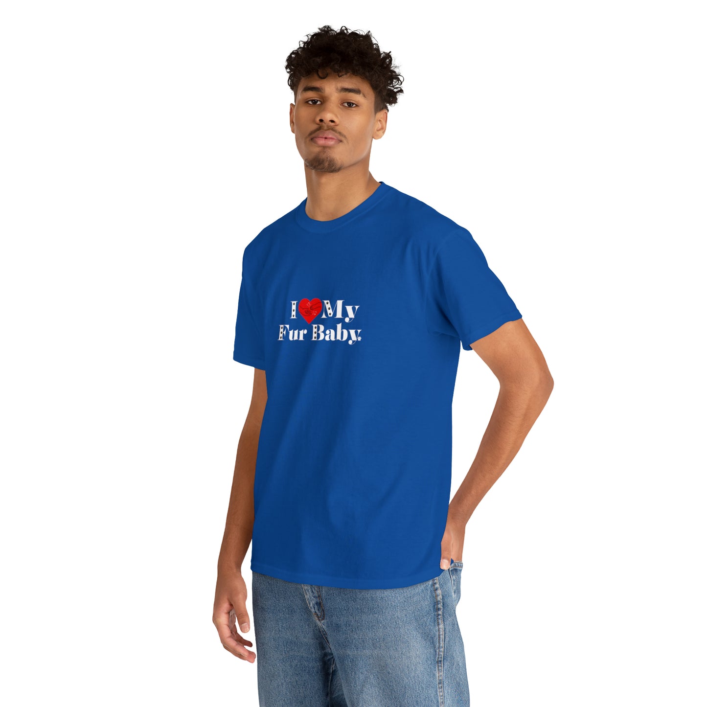 Men's (I Love My Fur Baby) Cotton Tee