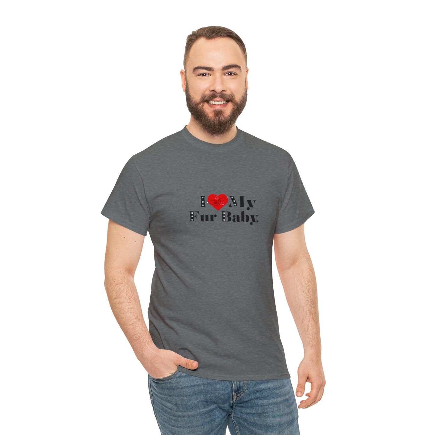 Men's (I Love My Fur Baby) Cotton Tee