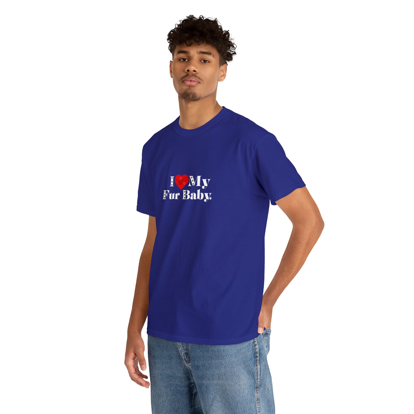 Men's (I Love My Fur Baby) Cotton Tee