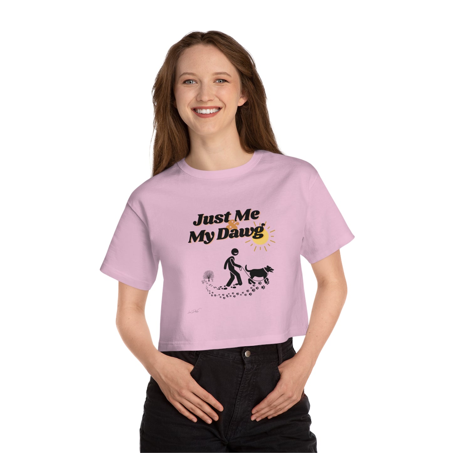 Women's Champion (Just Me & My Dawg) Cropped T-Shirt