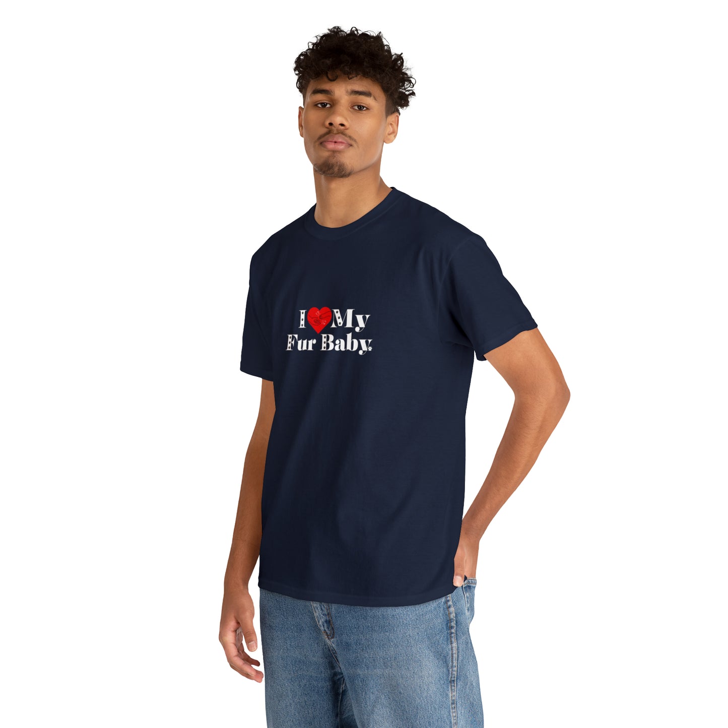 Men's (I Love My Fur Baby) Cotton Tee