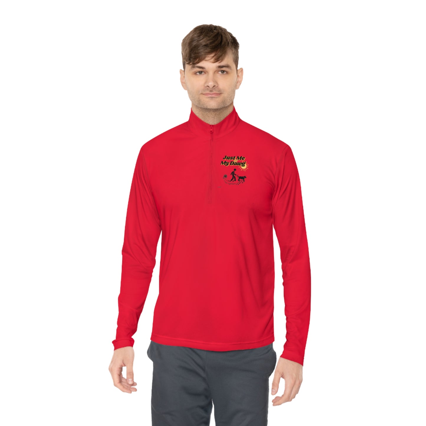 Men's (Just Me & My Dawg) Quarter-Zip Pullover