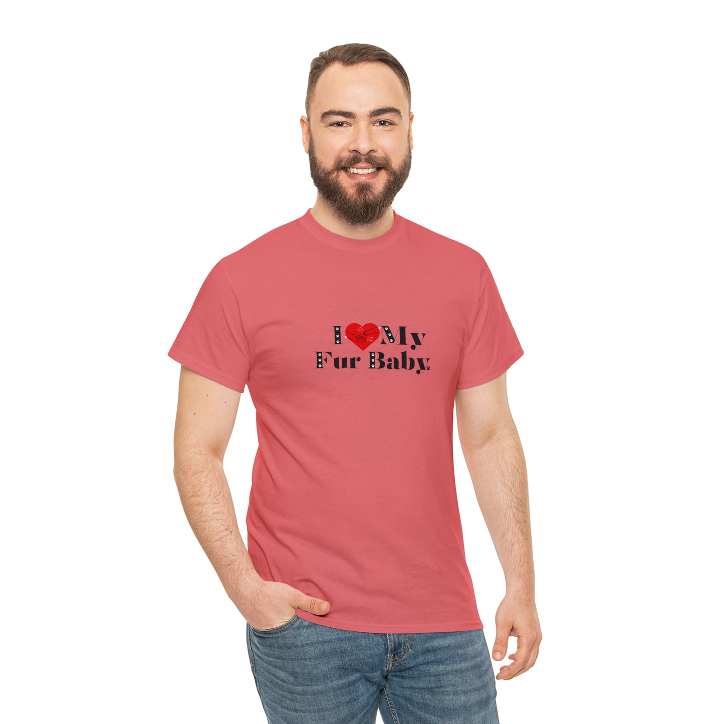 Men's (I Love My Fur Baby) Cotton Tee