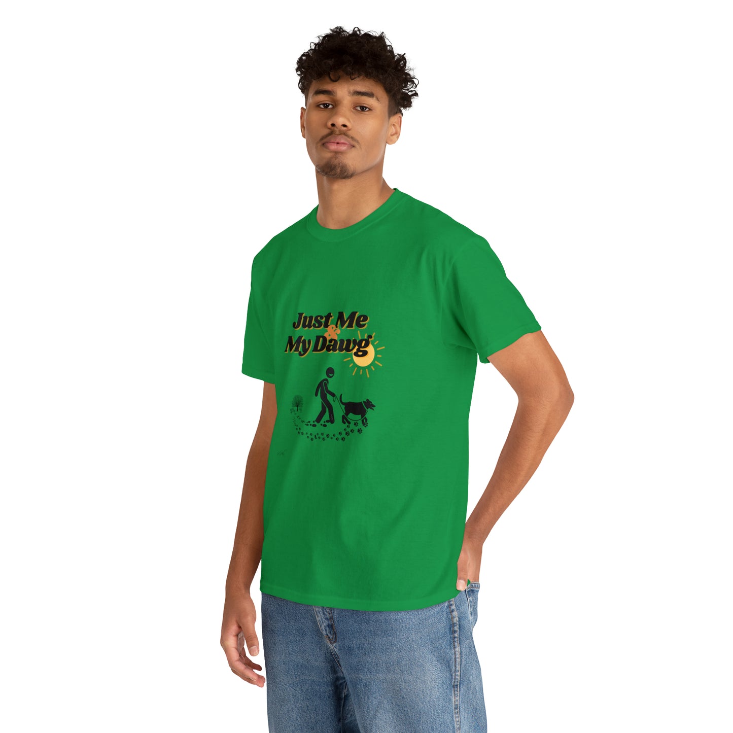 Men's (Just Me & My Dawg) Heavy Cotton Tee