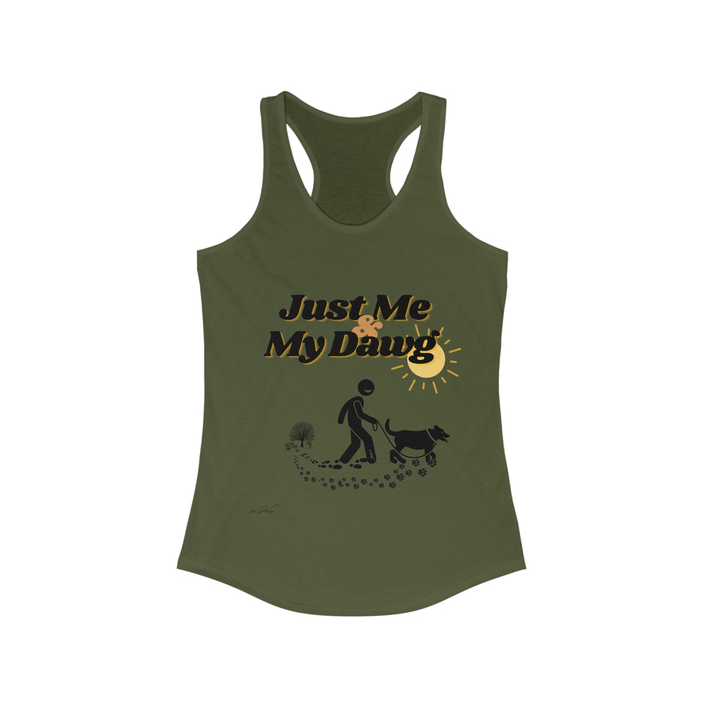 Women's (Just Me & My Dog) Racerbank Tank