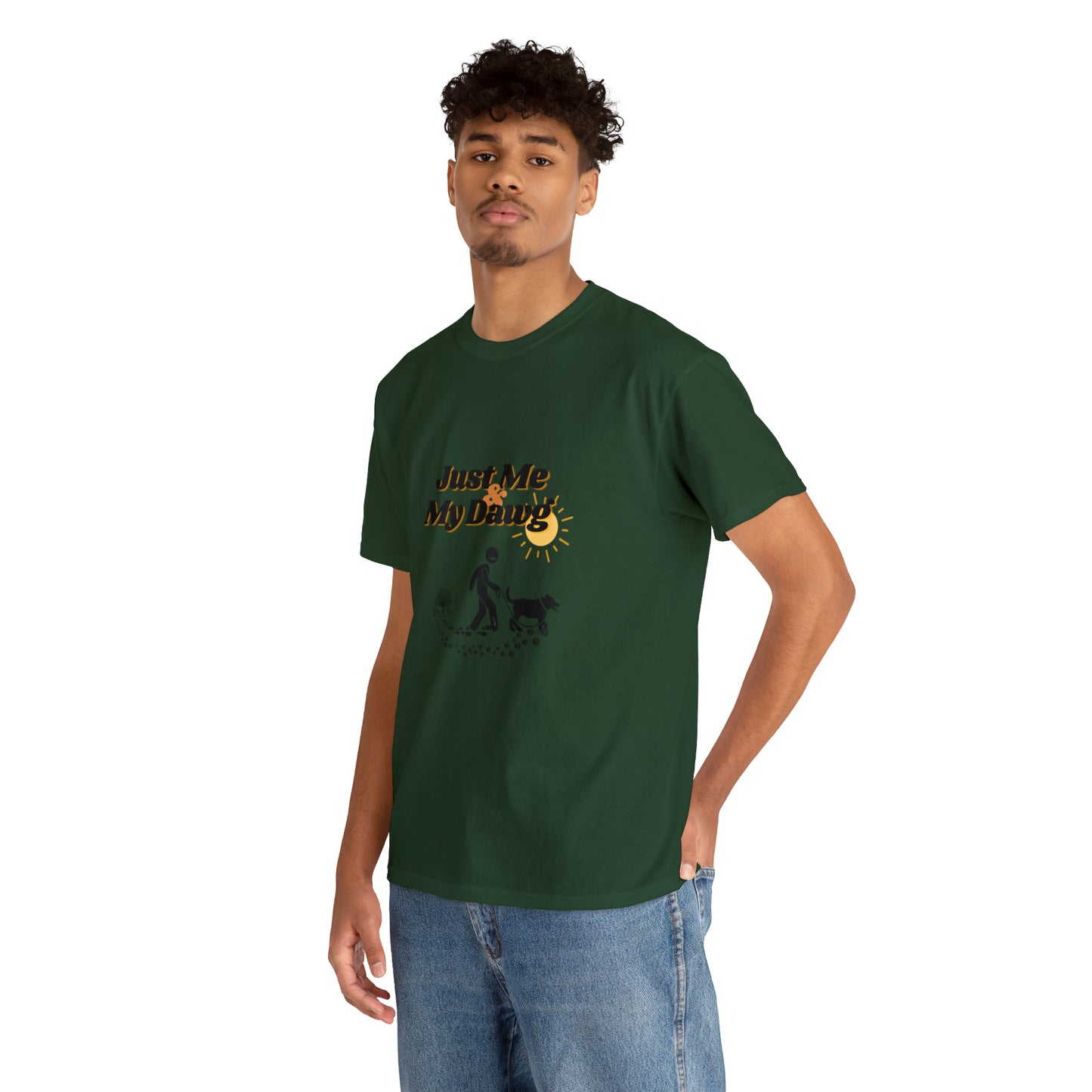 Men's (Just Me & My Dawg) Heavy Cotton Tee