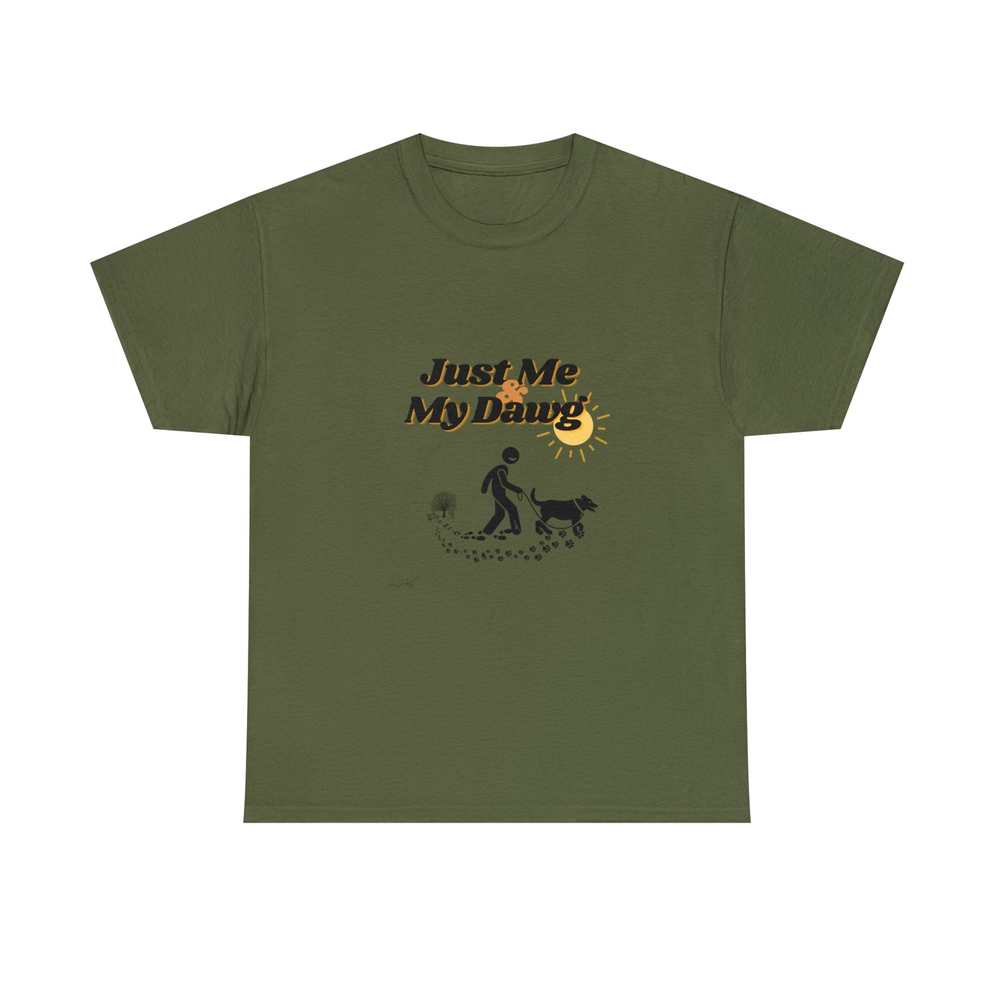 Men's (Just Me & My Dawg) Heavy Cotton Tee