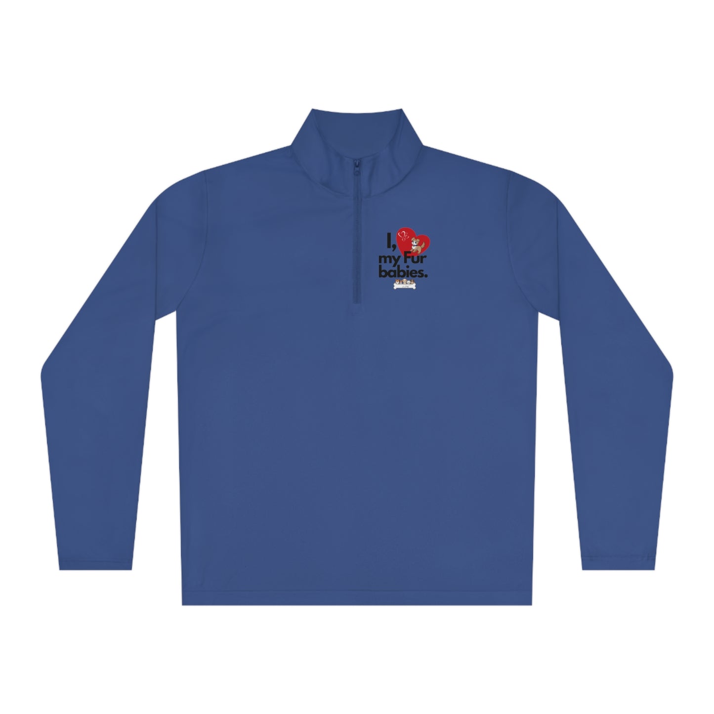 Men's (I Love My Fur Baby) Quarter-Zip Pullover