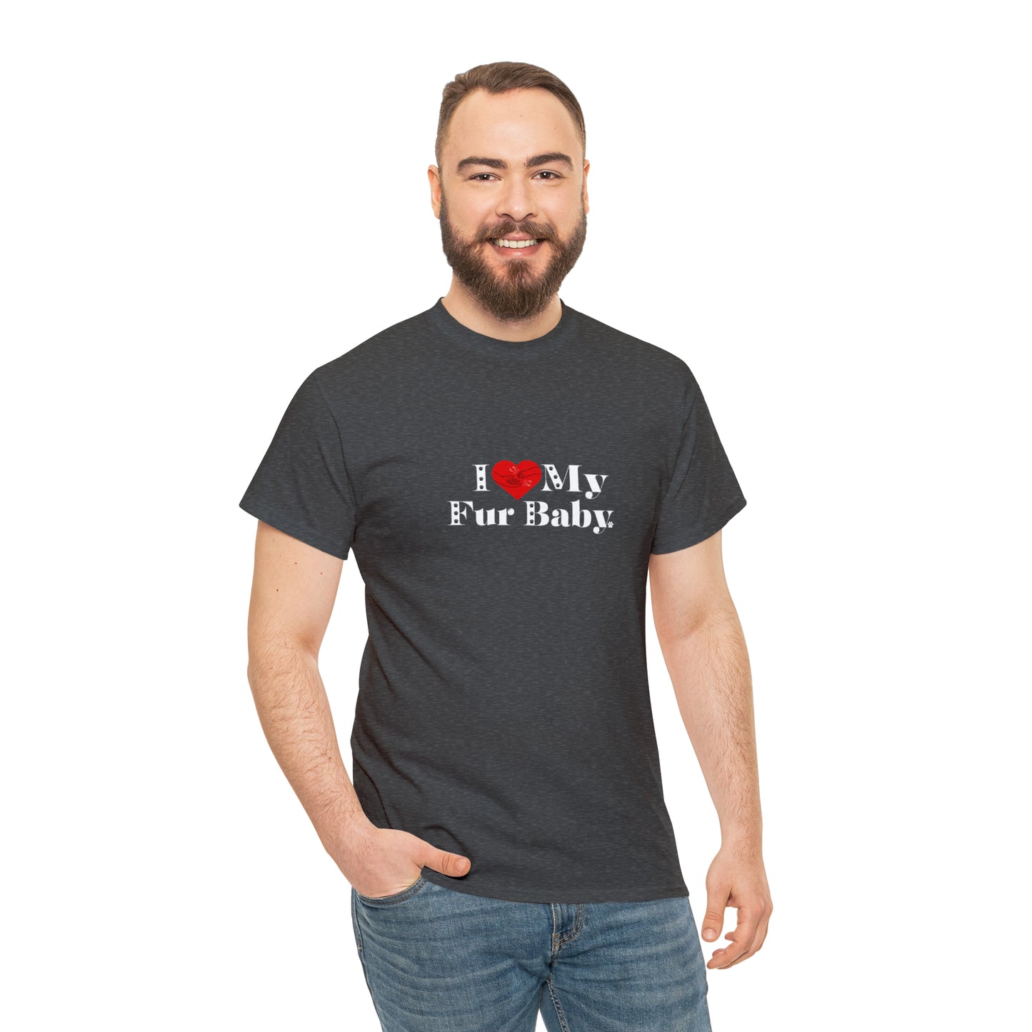 Men's (I Love My Fur Baby) Cotton Tee