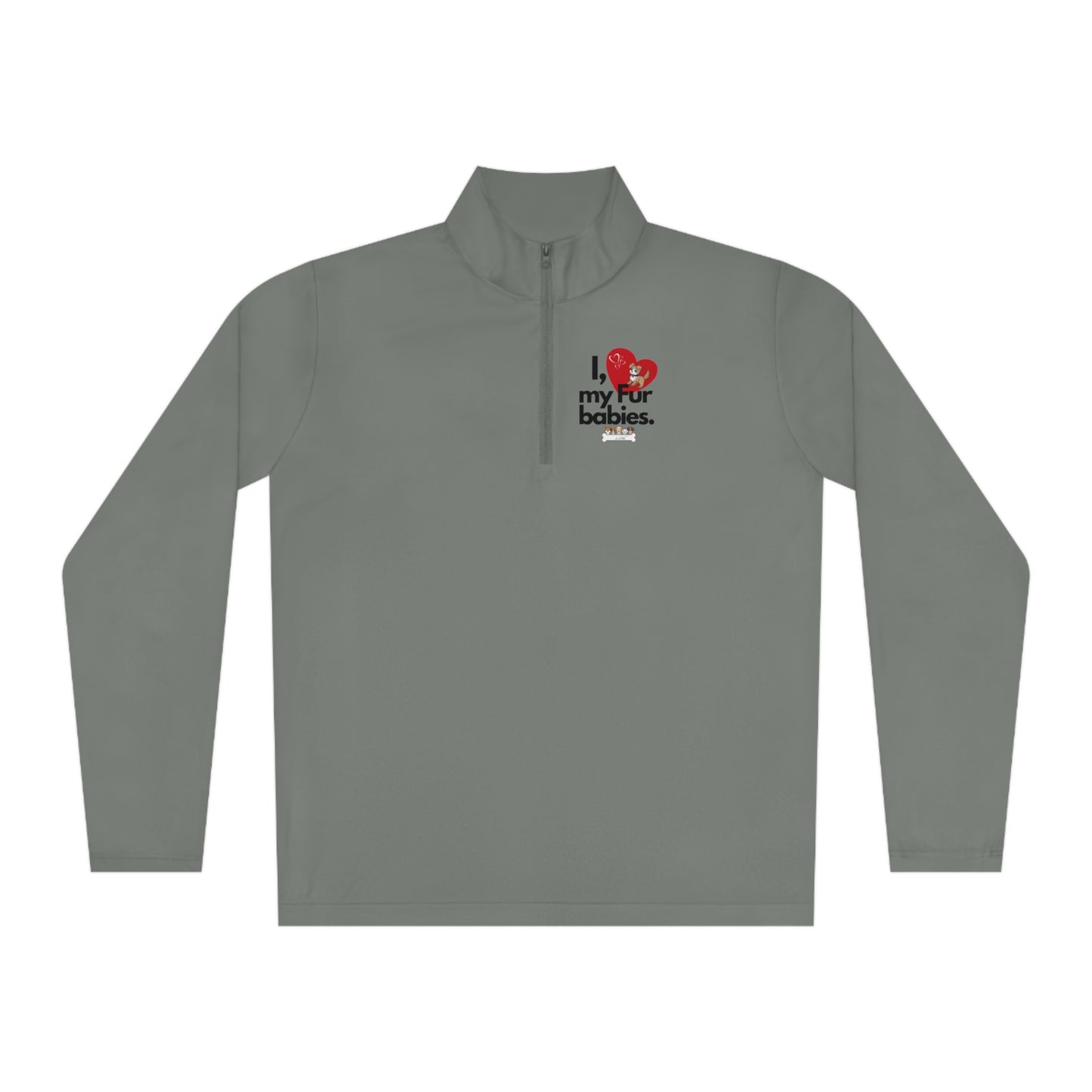 Men's (I Love My Fur Baby) Quarter-Zip Pullover