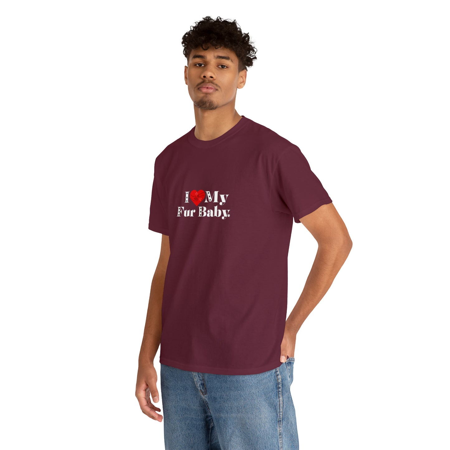 Men's (I Love My Fur Baby) Cotton Tee
