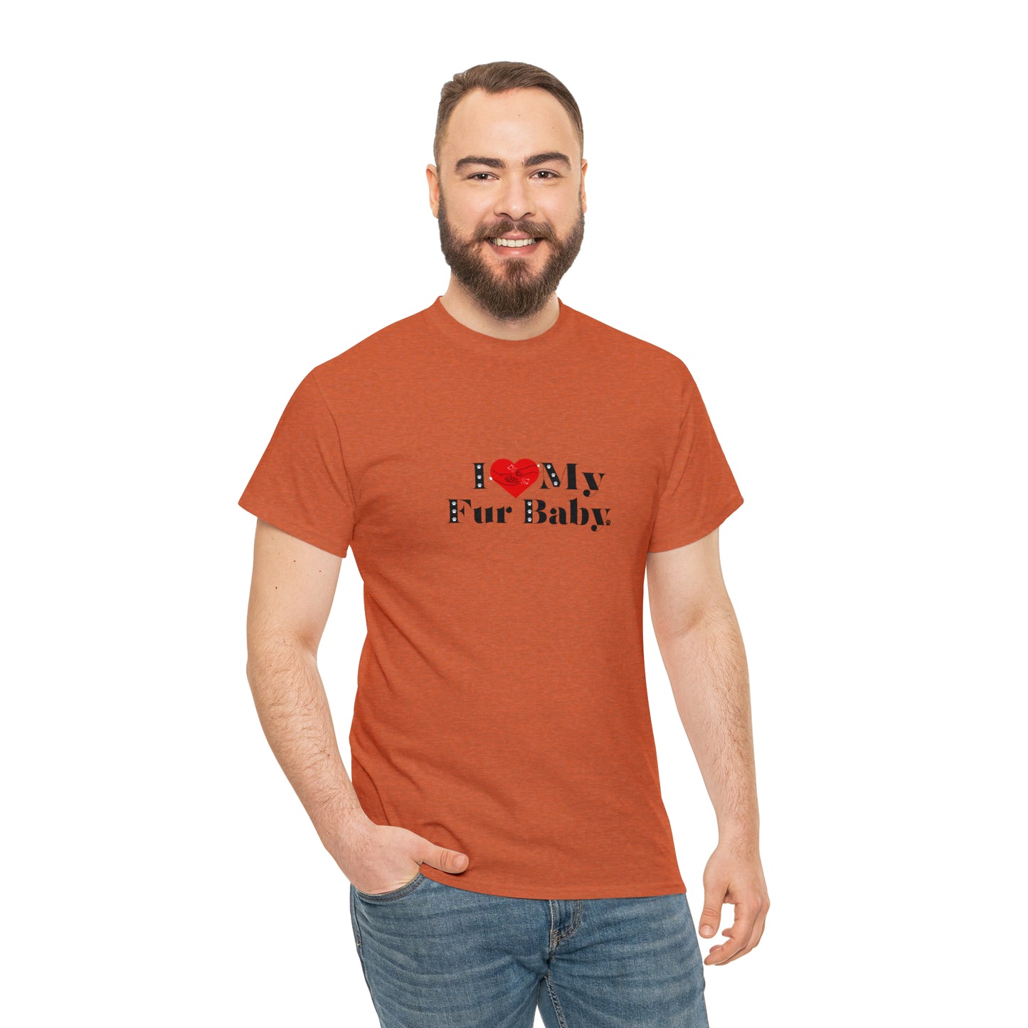Men's (I Love My Fur Baby) Cotton Tee
