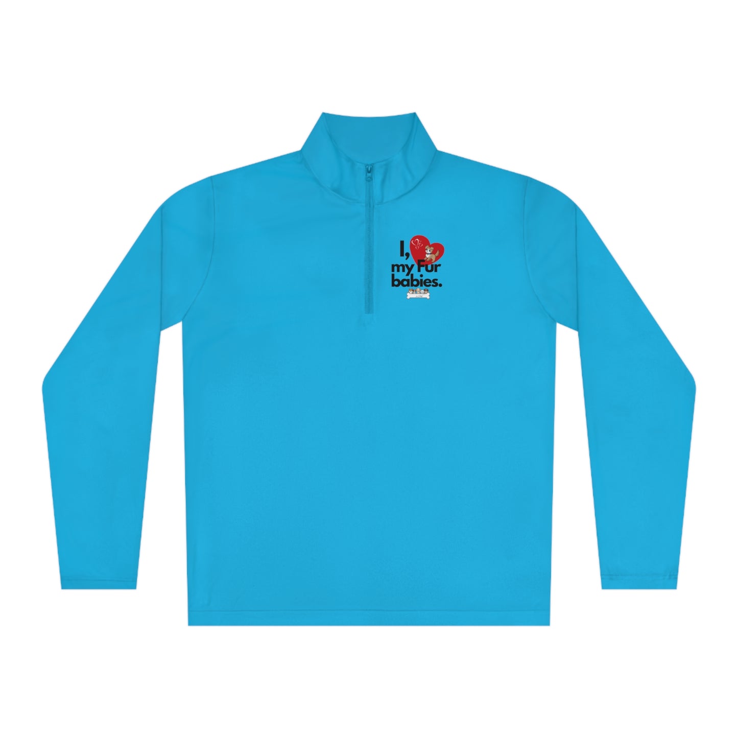 Men's (I Love My Fur Baby) Quarter-Zip Pullover