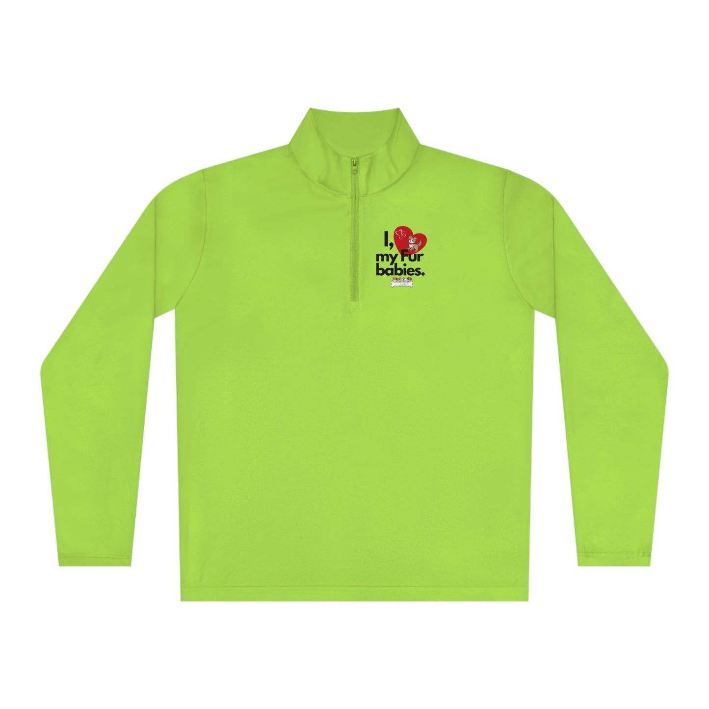 Men's (I Love My Fur Baby) Quarter-Zip Pullover