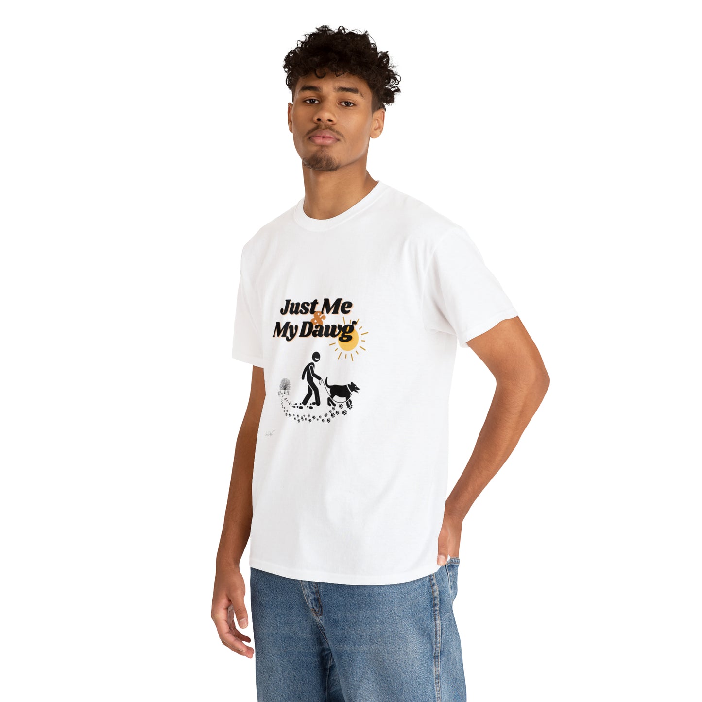Men's (Just Me & My Dawg) Heavy Cotton Tee
