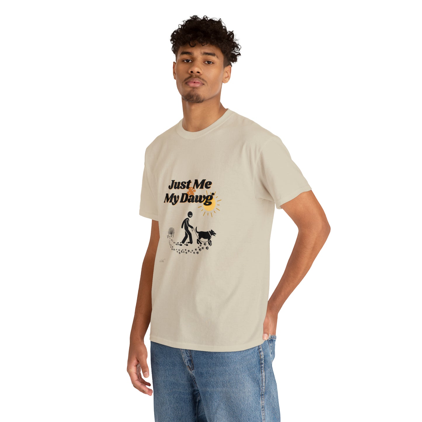 Men's (Just Me & My Dawg) Heavy Cotton Tee