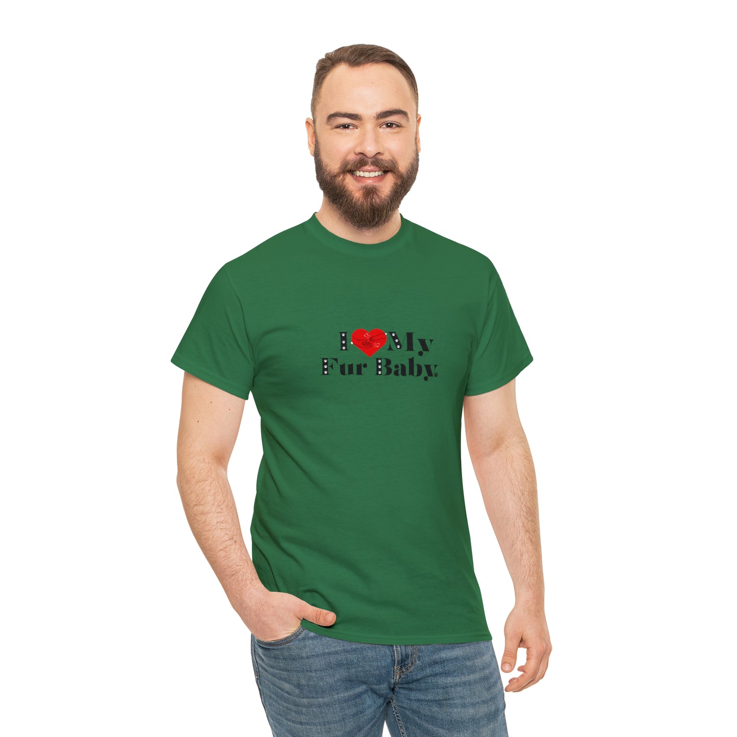 Men's (I Love My Fur Baby) Cotton Tee