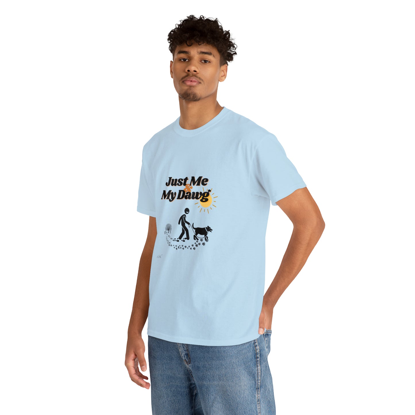 Men's (Just Me & My Dawg) Heavy Cotton Tee