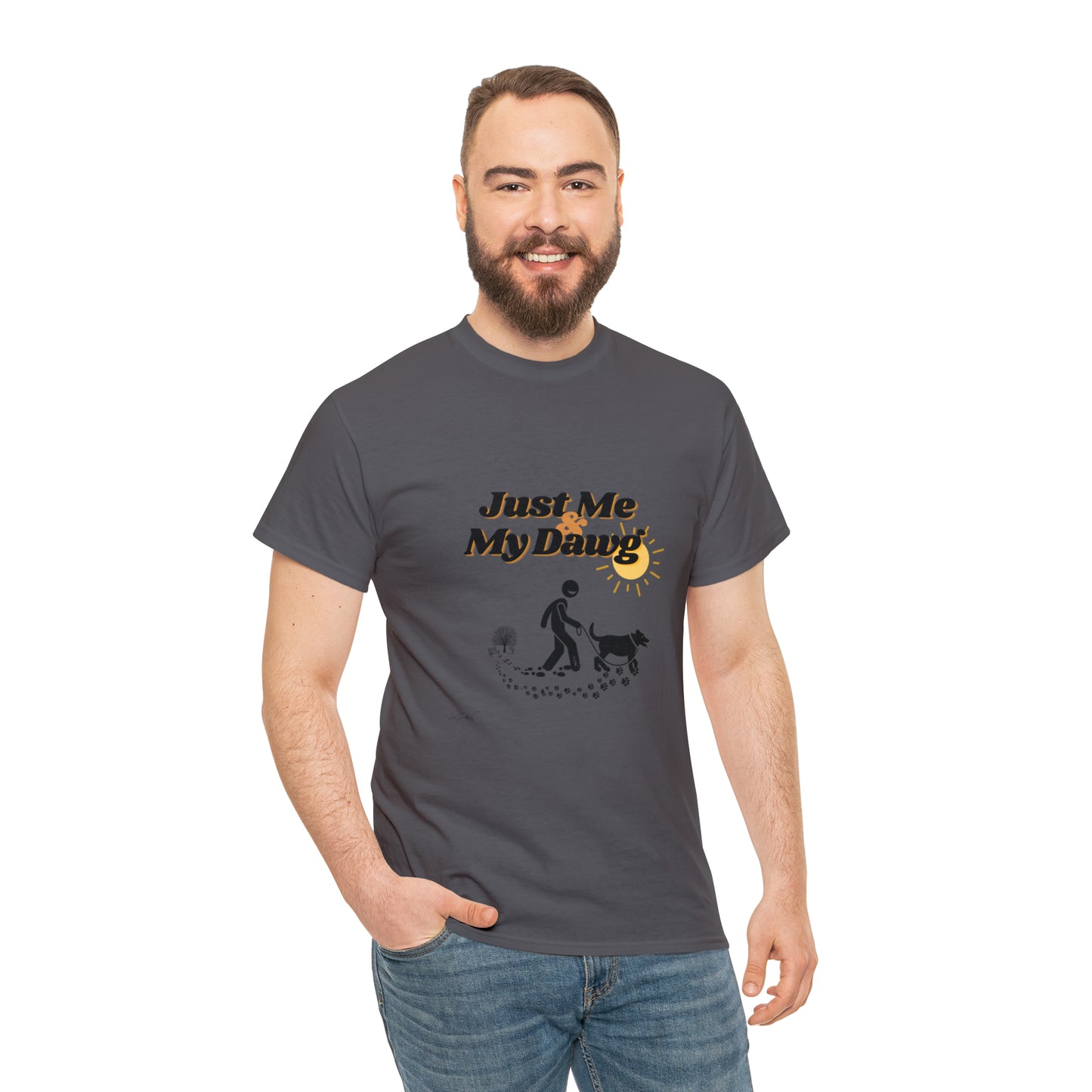 Men's (Just Me & My Dawg) Heavy Cotton Tee