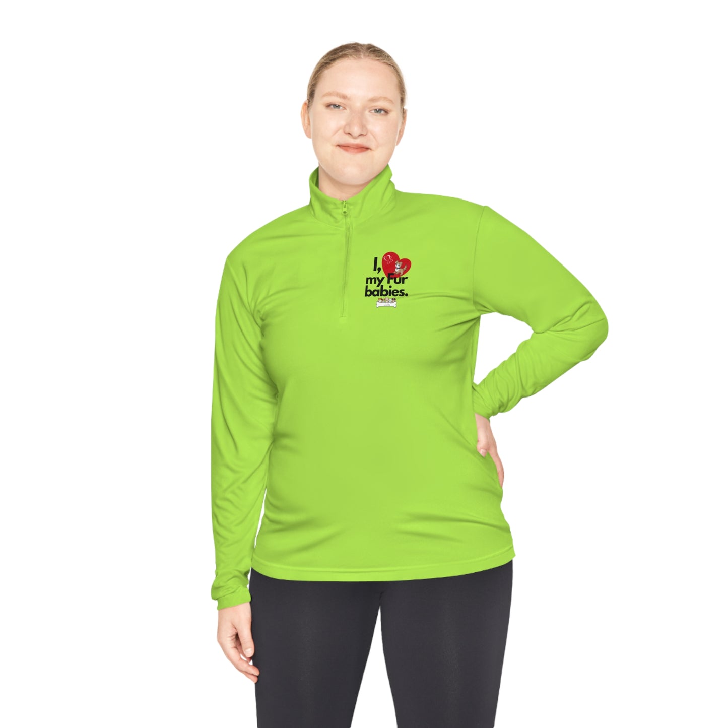 Men's (I Love My Fur Baby) Quarter-Zip Pullover