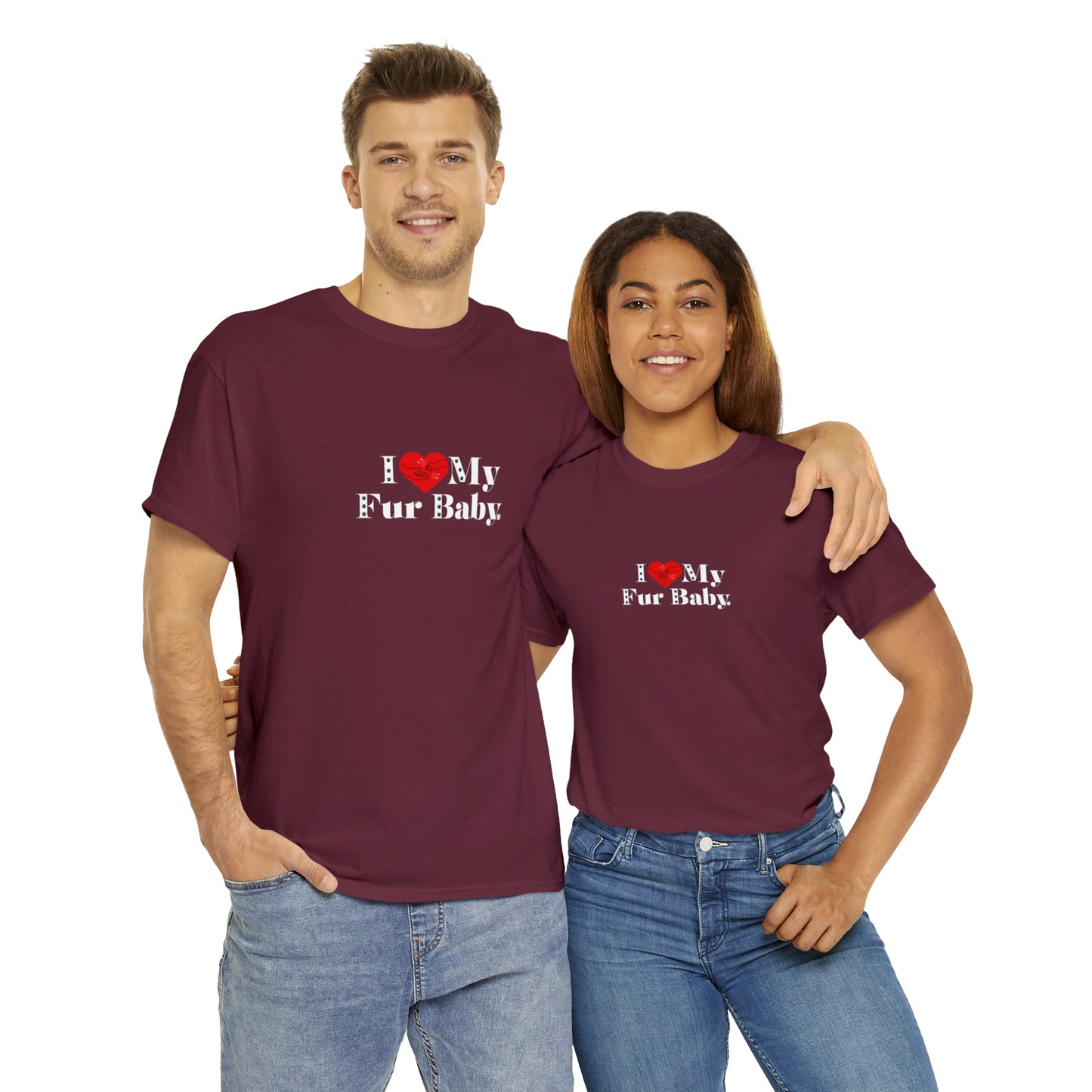Men's (I Love My Fur Baby) Cotton Tee