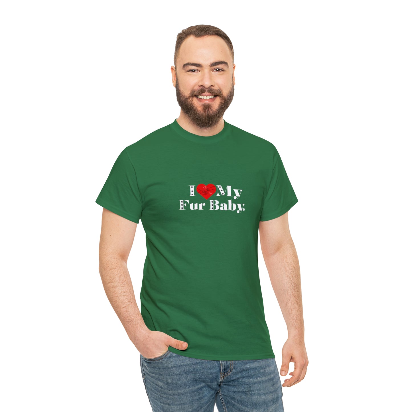 Men's (I Love My Fur Baby) Cotton Tee
