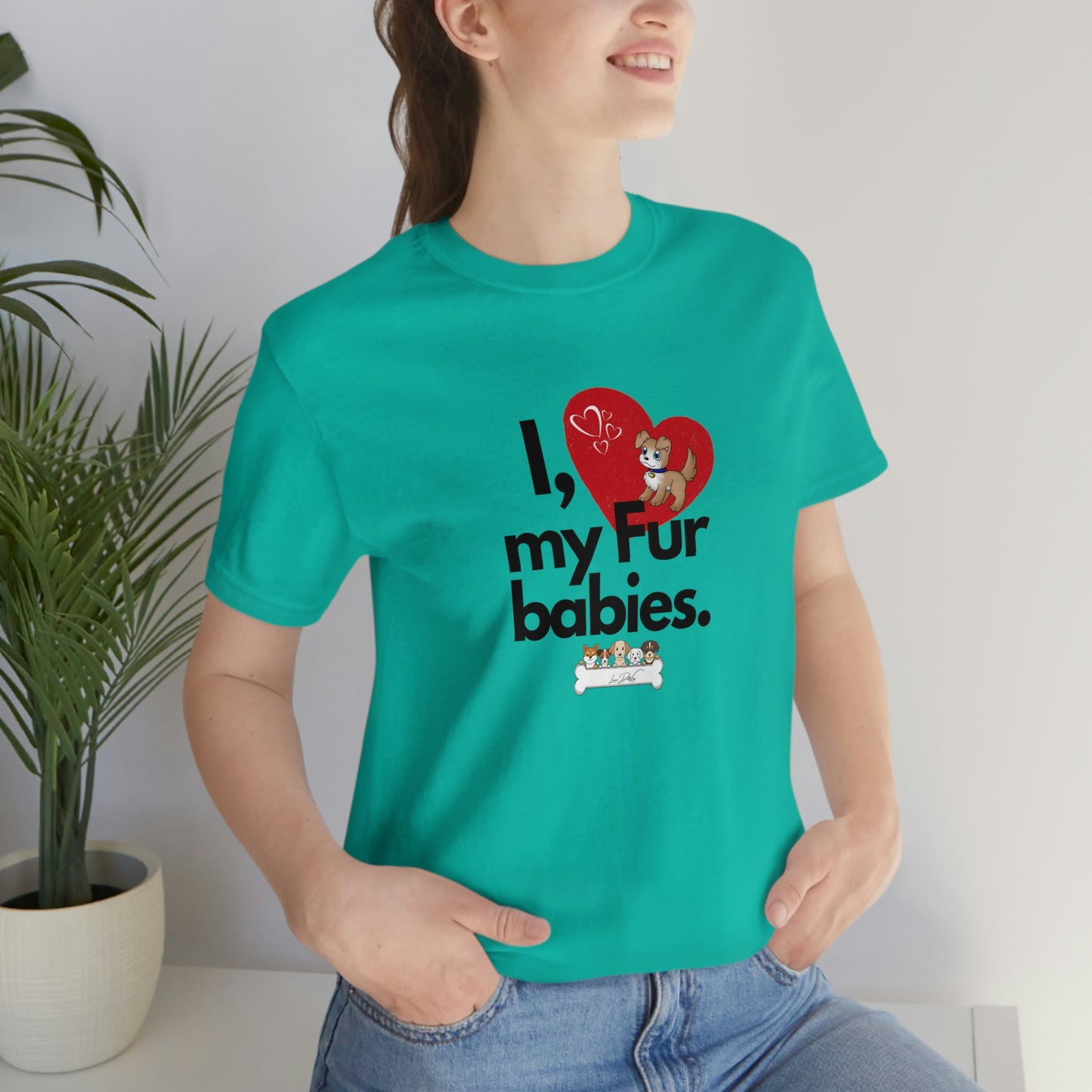 Women's (I Love My Fur babies) Jersey Short Sleeve Tee