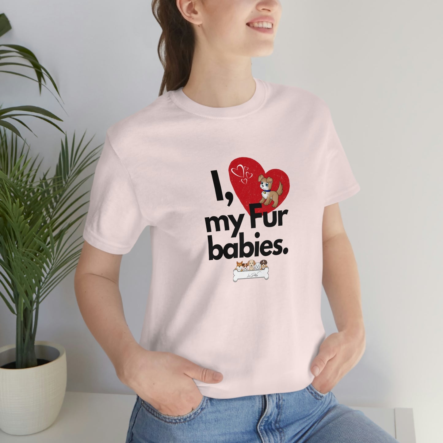 Women's (I Love My Fur babies) Jersey Short Sleeve Tee