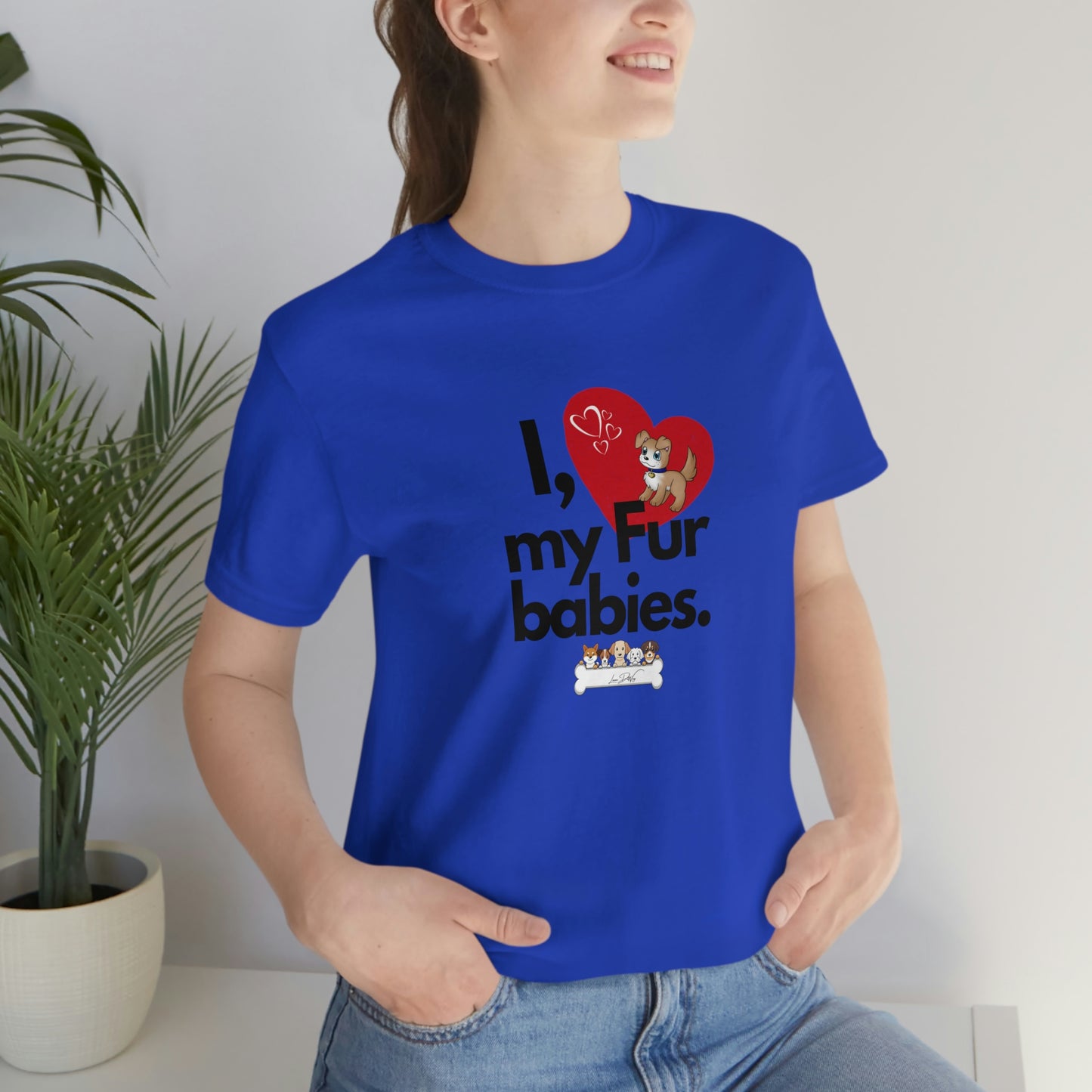 Women's (I Love My Fur babies) Jersey Short Sleeve Tee