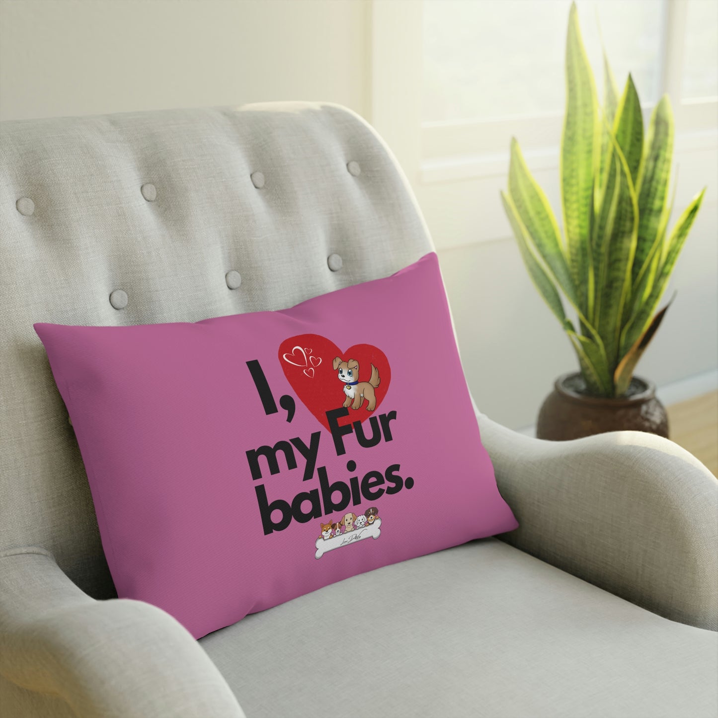Comfy Pillow (I Love My Fur Babies)