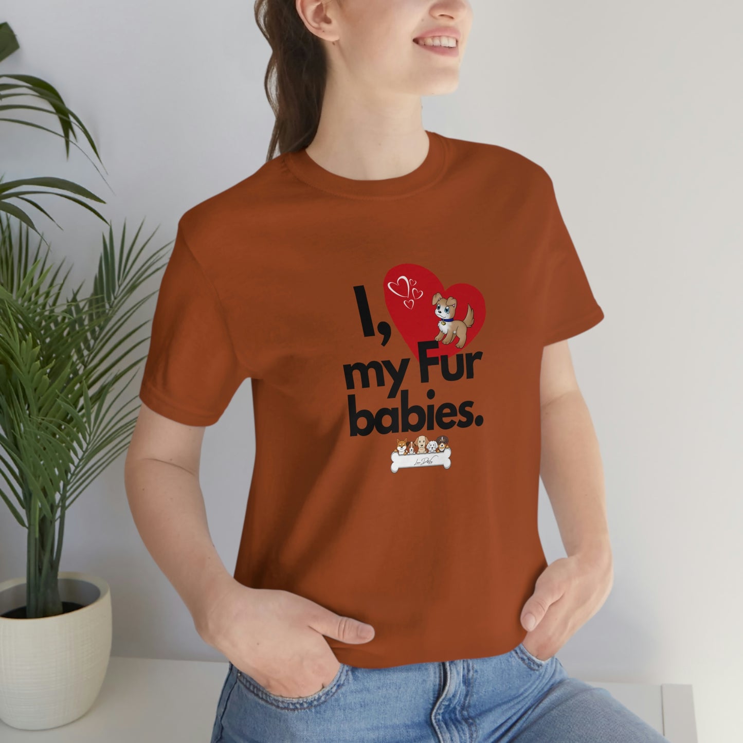 Women's (I Love My Fur babies) Jersey Short Sleeve Tee