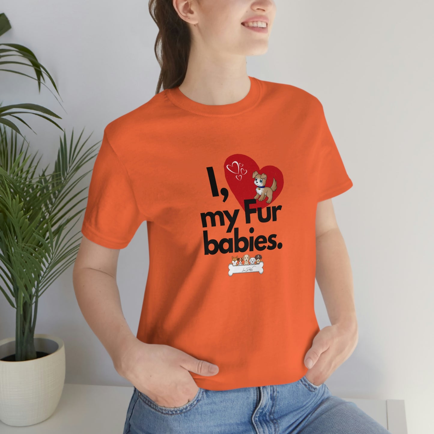 Women's (I Love My Fur babies) Jersey Short Sleeve Tee