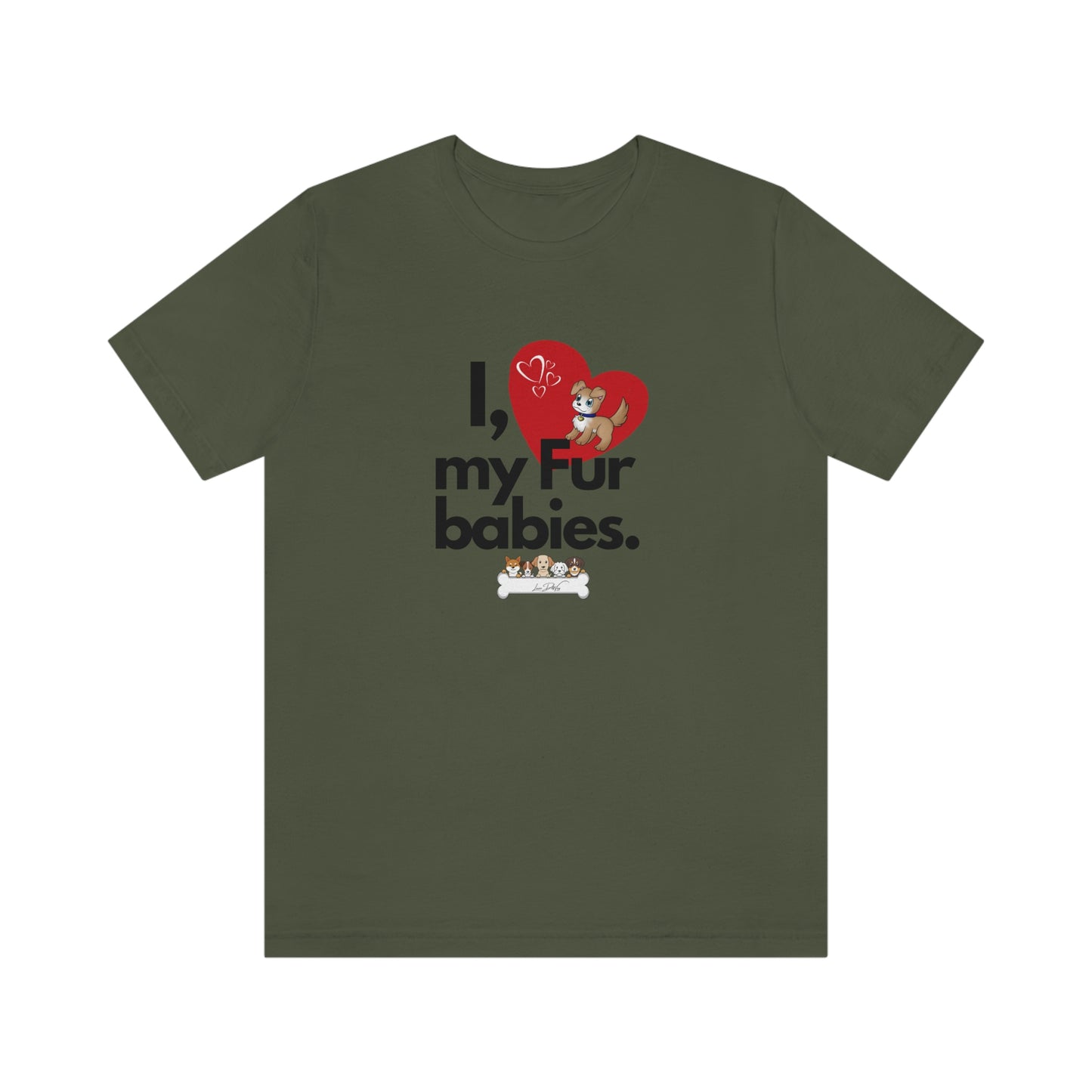 Women's (I Love My Fur babies) Jersey Short Sleeve Tee