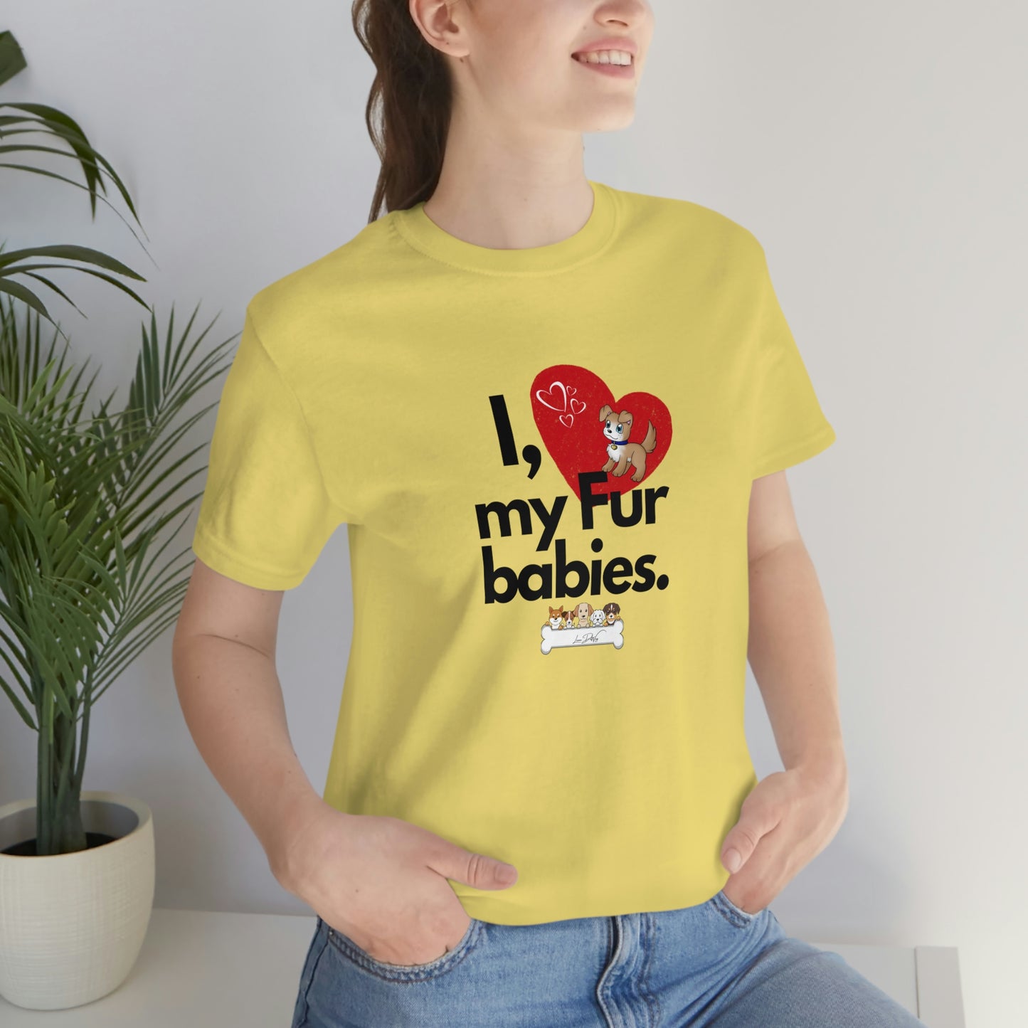 Women's (I Love My Fur babies) Jersey Short Sleeve Tee