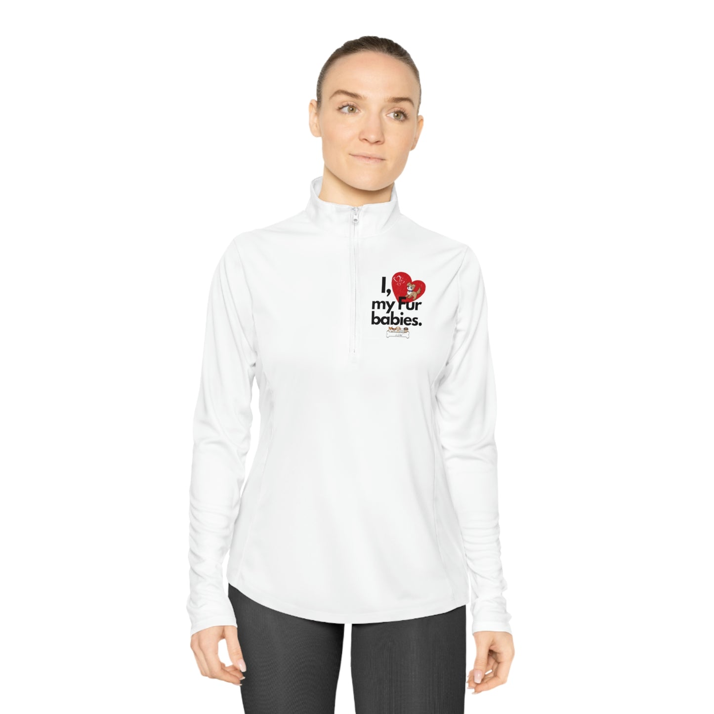 Women's (I Love My Fur babies) Quarter-Zip Pullover