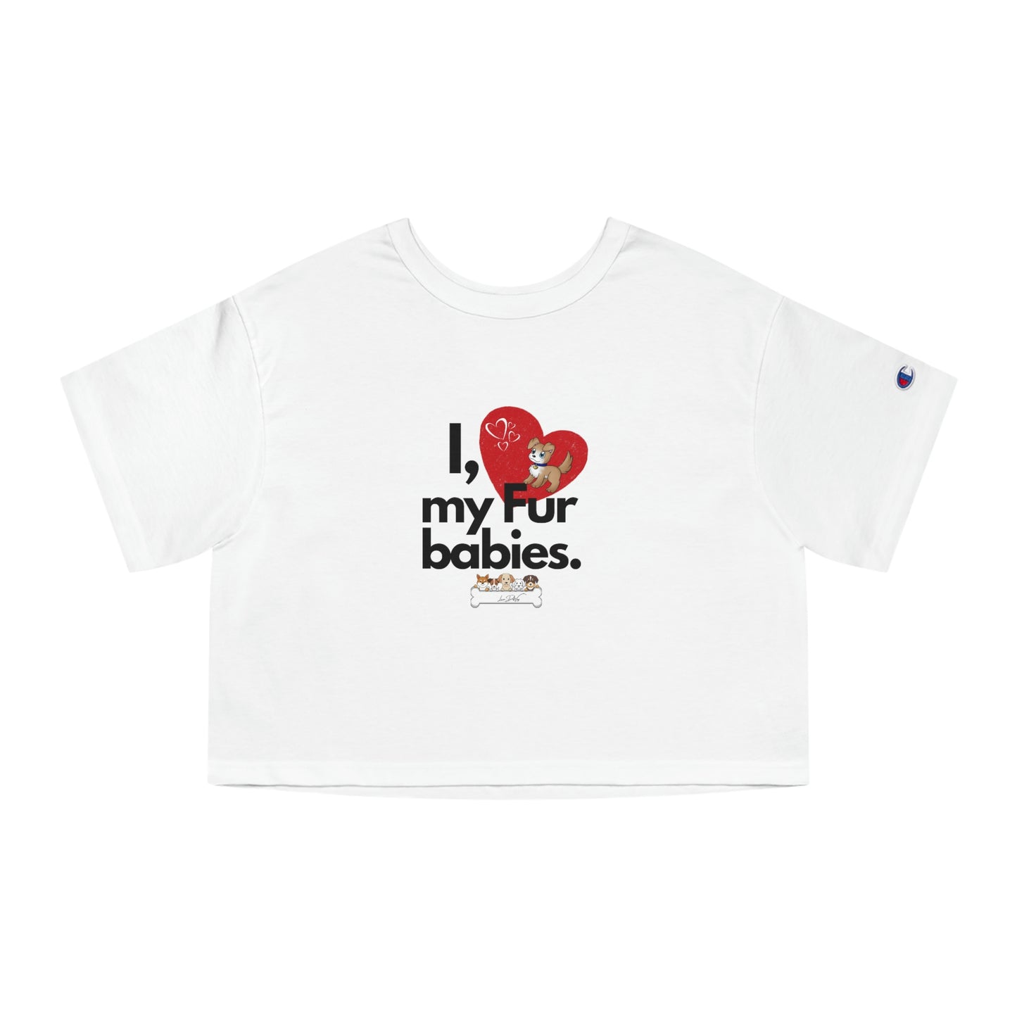 Champion Women's (I Love My Fur Babies) Heritage Cropped T-Shirt