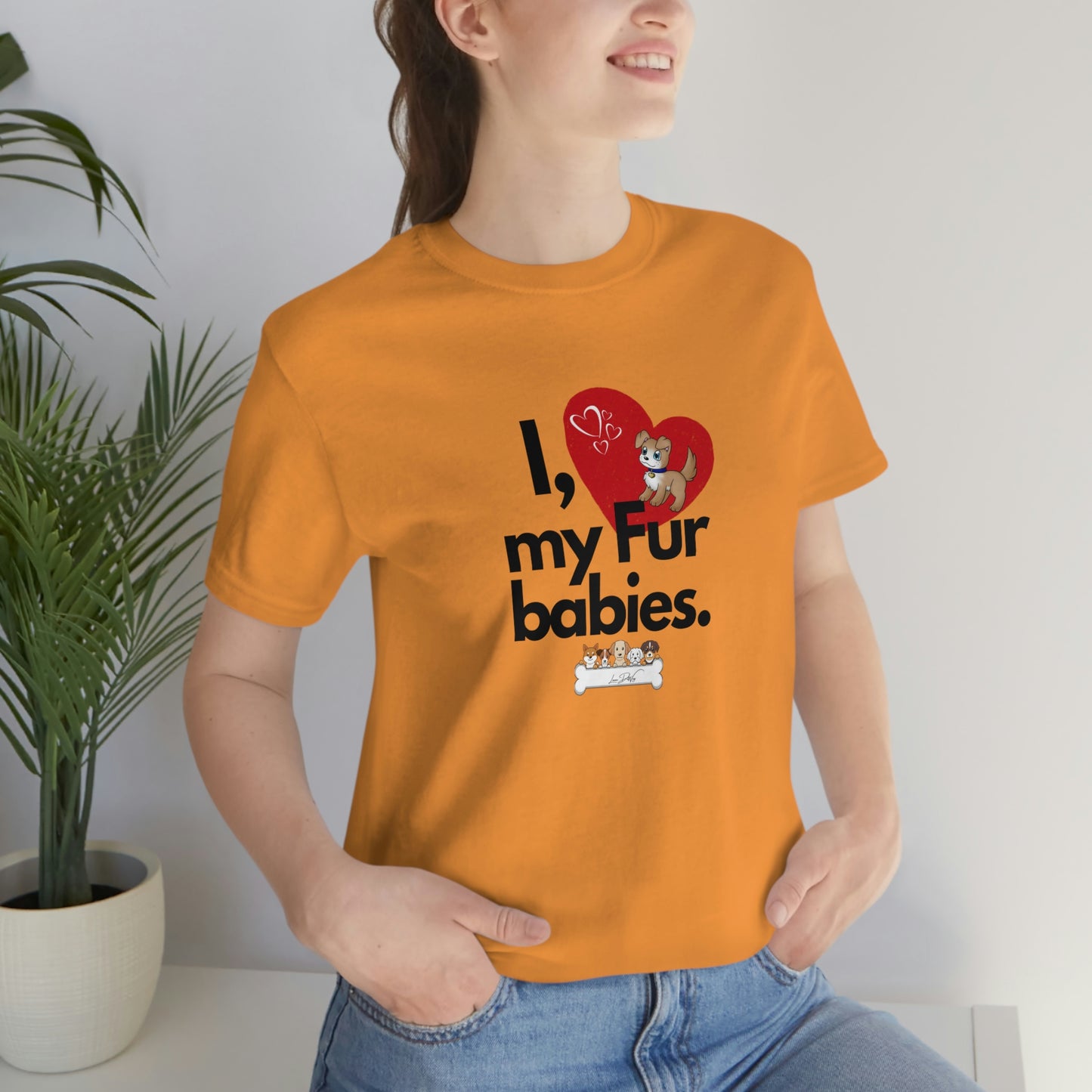Women's (I Love My Fur babies) Jersey Short Sleeve Tee