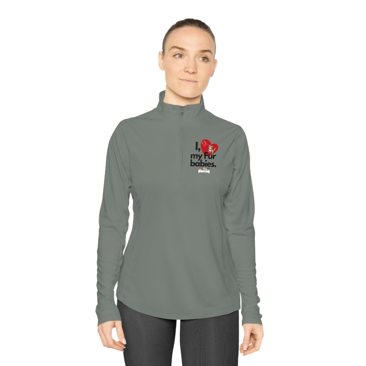 Women's (I Love My Fur babies) Quarter-Zip Pullover