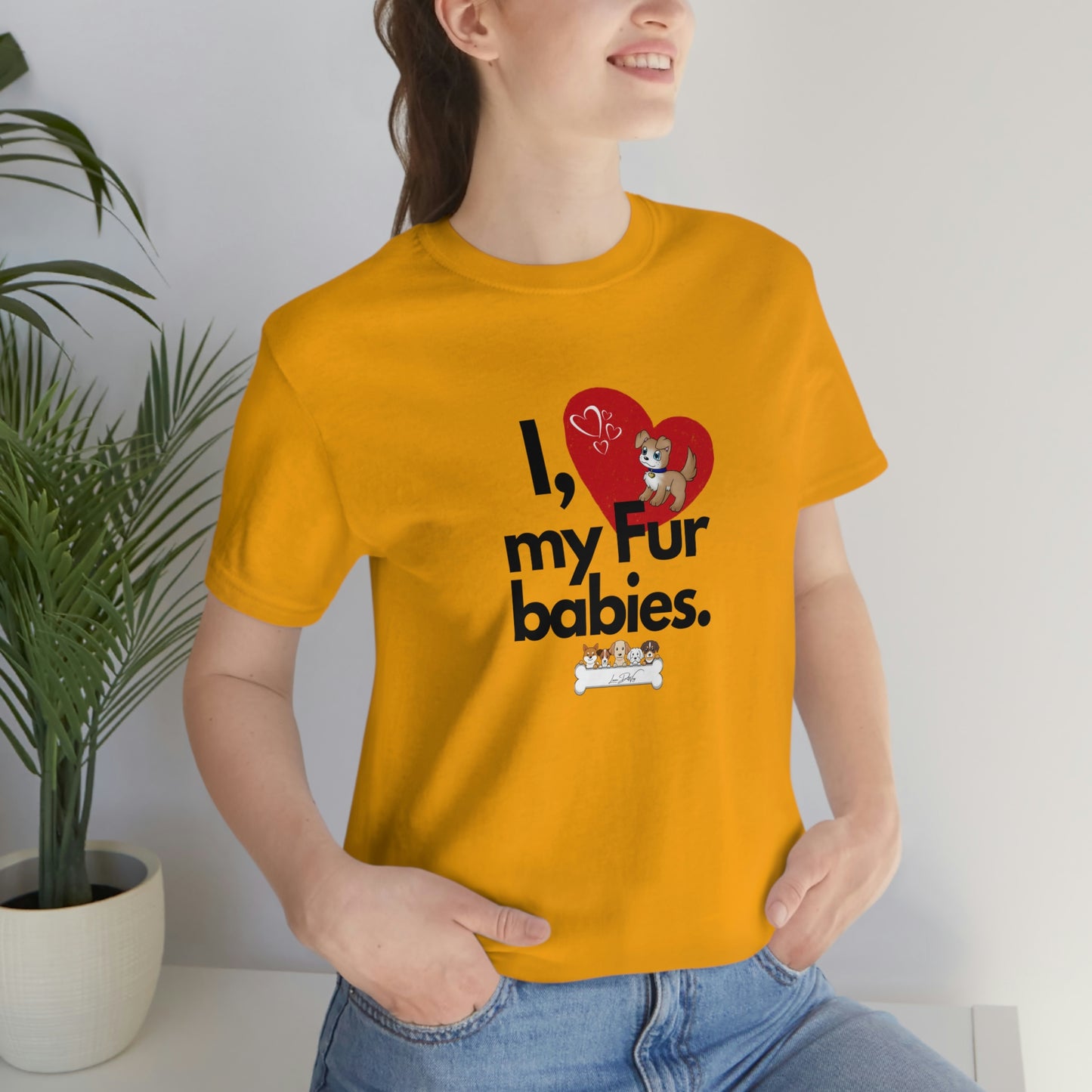 Women's (I Love My Fur babies) Jersey Short Sleeve Tee