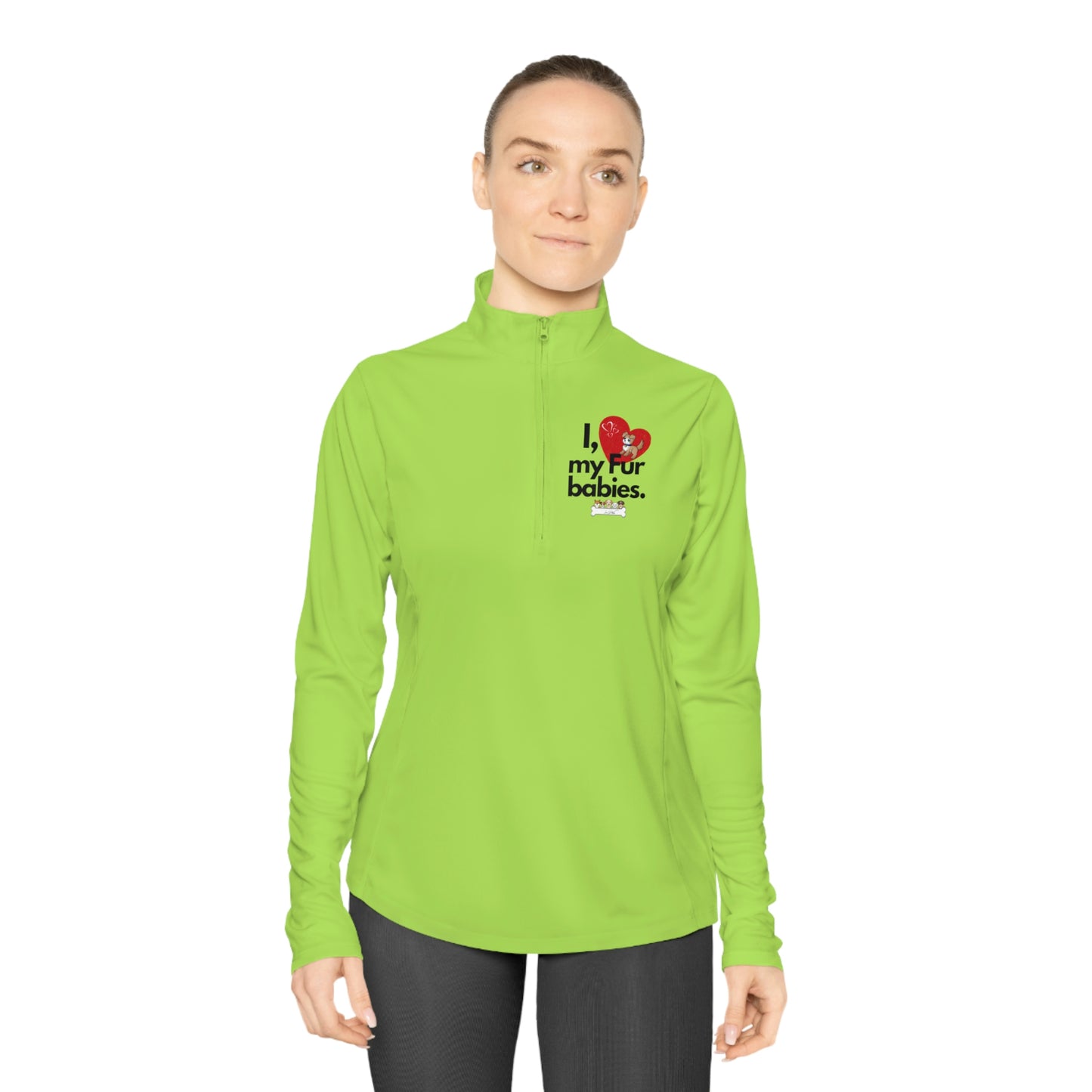 Women's (I Love My Fur babies) Quarter-Zip Pullover