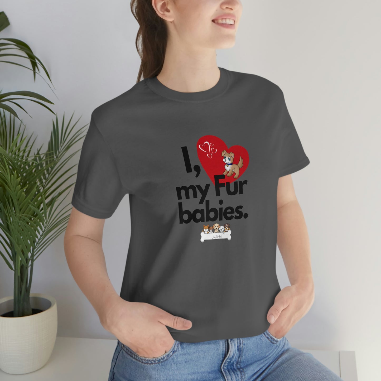 Women's (I Love My Fur babies) Jersey Short Sleeve Tee