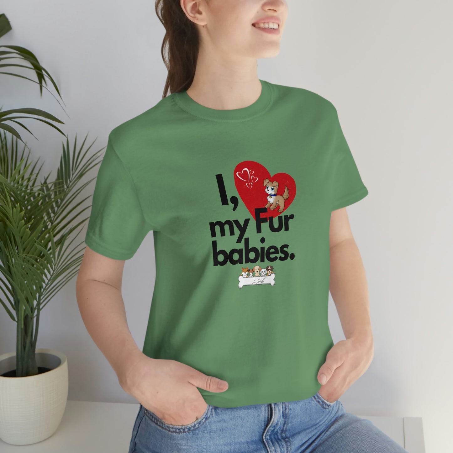 Women's (I Love My Fur babies) Jersey Short Sleeve Tee